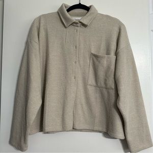 Oak + Fort Button Down Ribbed Shirt